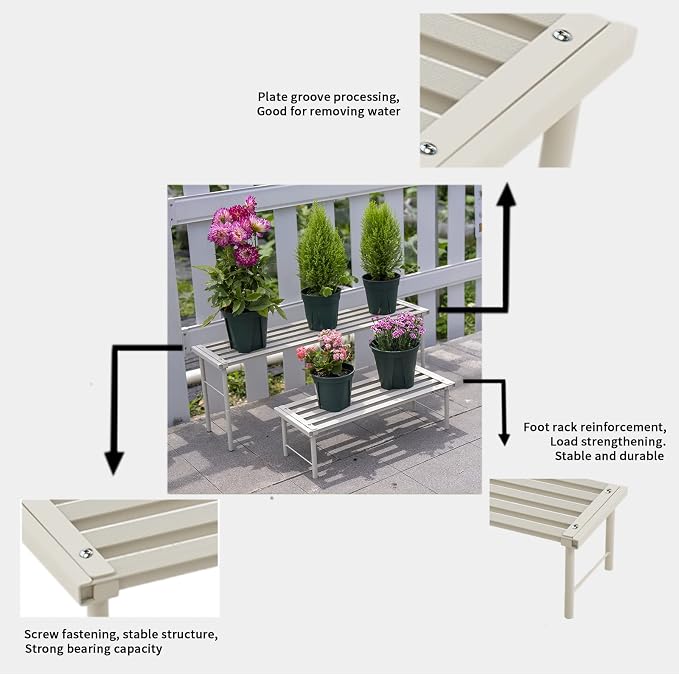Metal Plant Stand, Rust-proof Aluminum Flower Pot Stand, Plants Display Stands - Image 5