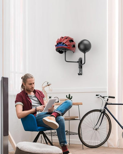Helmet Hanger Wall Mount 180° Swivel Helmet Holder - Image 4