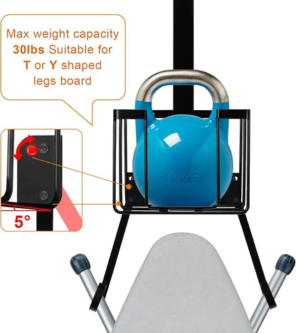 ORLESS Over The Door/Wall Mount Ironing Board Hanger, Laundry Room Iron and - Image 5