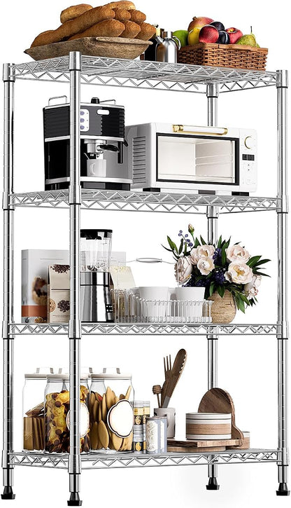 1000 lbs Storage Shelving Steel Heavy Duty 4-Tier Utility Shelving Unit Steel by MEIGAOPLASTICANDMETALHKCOLIMITED