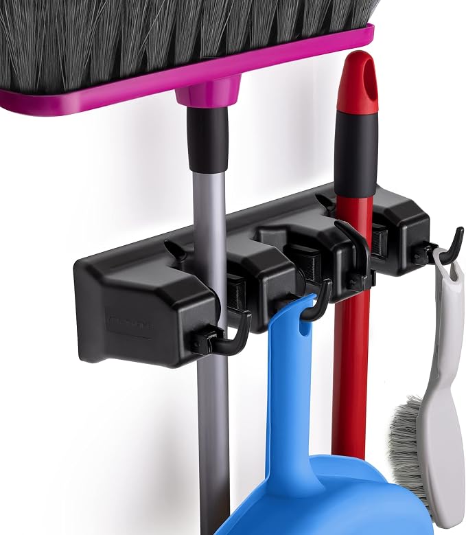 Zulay Home Mop and Broom Organizer Wall Mount by Zulay+Home