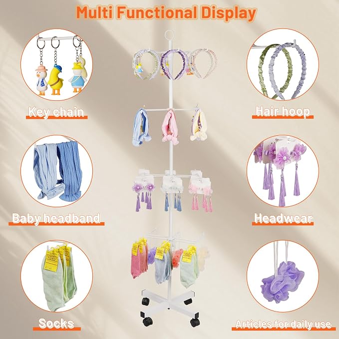 Retail Display Stand Rotating Display Stand 4 Tier Spinning Display Stand - Image 4