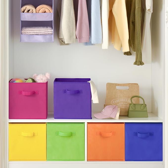 GRANNY SAYS 13 Inch Cube Storage Bins, Colorful Cube Storage Organizer - Image 4