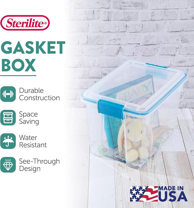 Sterilite 18-Pack Gasket Box, Weather-Resistant Storage Bins - Image 2