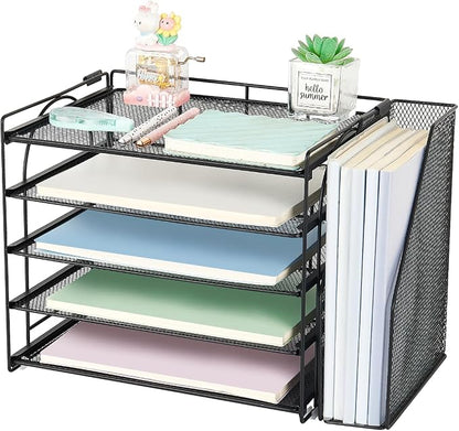 AUPSEN Desk Organizers and Accessories, 5-Tier Desktop Paper File Organizer by AUPSEN