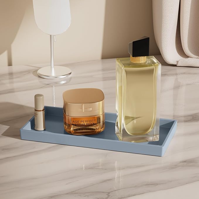 Vanity and Bathroom Tray, 9.8" ABS Countertop Organizer, Waterproof Vanity Tray - Image 4