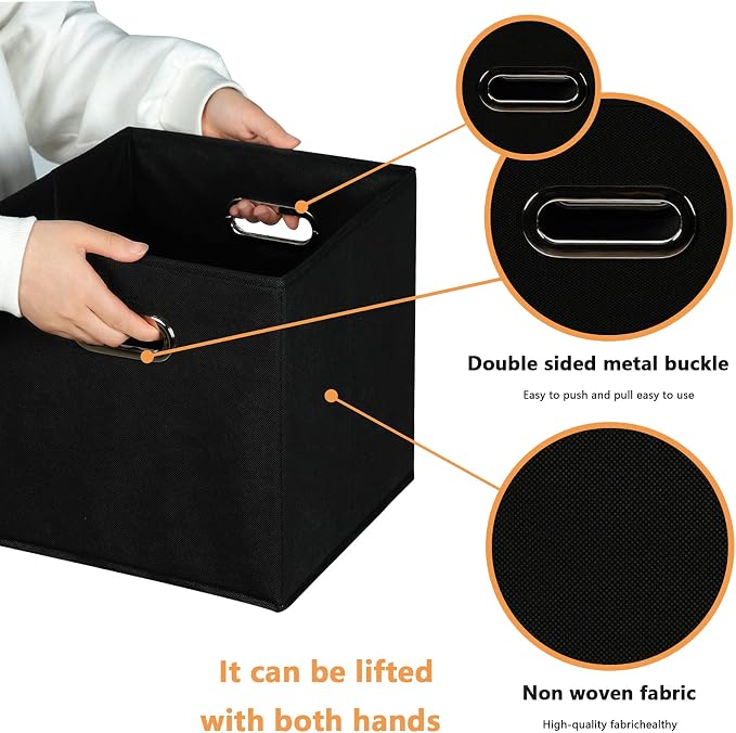 Yunkeeeper storage bins Cubes, Fabric Cube Organizer - Image 4