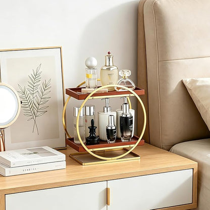 2-Tier Bathroom Counter Organizer, Wood Bathroom Organizer - Image 7