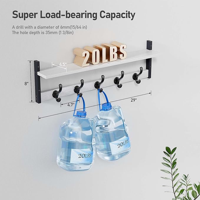 Tatub 29" Coat Rack Wall Mount - Image 4