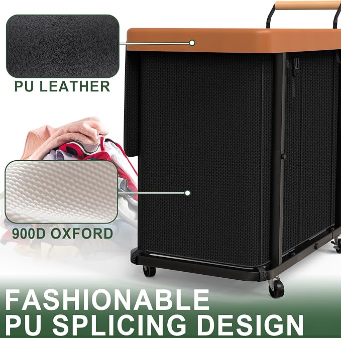 230L Extra Large Fashion Laundry Sorter 3 Section - Image 4