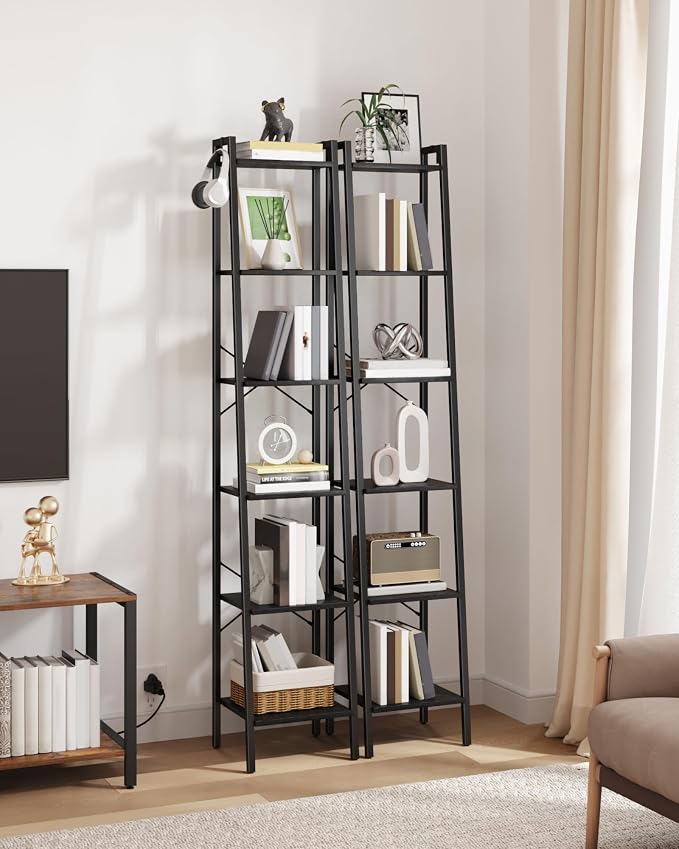 Hzuaneri Ladder Shelf, Freestanding Corner Storage Shelf | Bookcase - Image 3