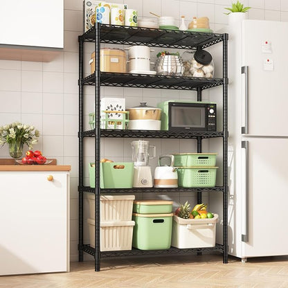 Storage Shelves, 5-Tier Adjustable Metal Industrial Utility Shelf Rack - Image 5