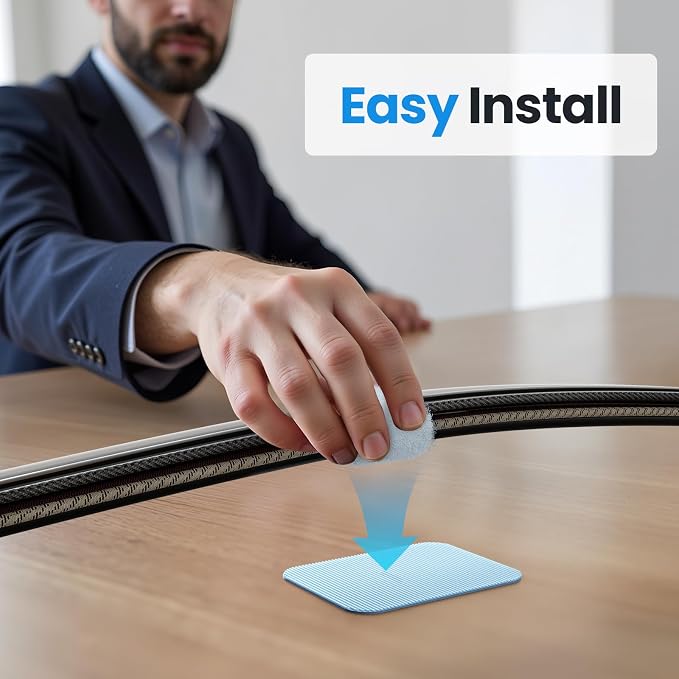 Cable Management Under Desk, 【Up to 15 Cord】【Enhanced Wire Holder】 Reusable - Image 6