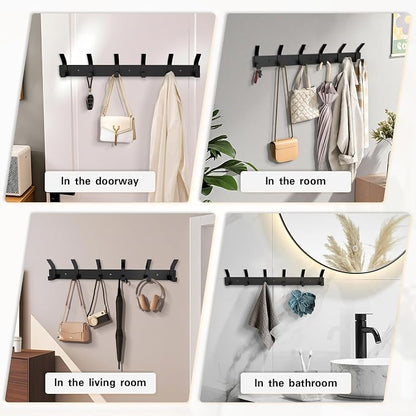2 Pack Coat Rack Wall Mount, 17.3 in Wall Hooks - Image 6