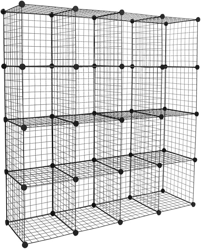 Wire Cube Storage, 16-Cube Organizer Metal, Wire C Grids Storage, Storage Bins - Image 8