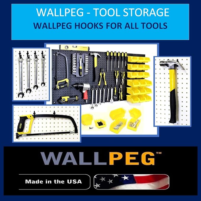 WallPeg 10 Each 7" Pegboard Bins Kit - Image 6