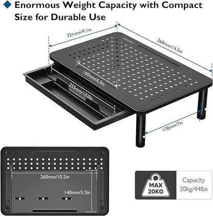 BONTEC 2 Pack Adjustable Monitor Stand Riser - Image 5
