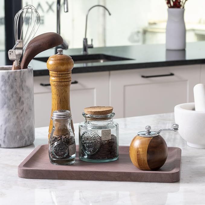 Marble Vanity Tray, 11.8in Sandstone Bathroom Kitchen Tray - Image 8