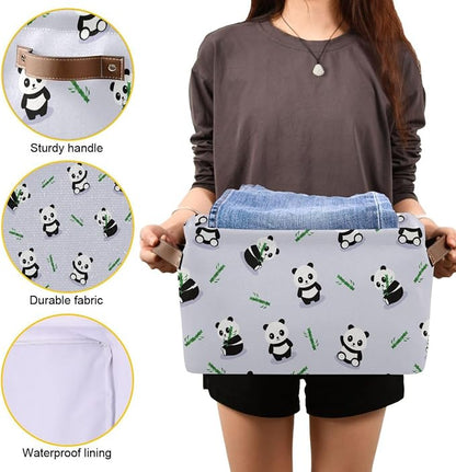 ZAZYXTJ Cute Panda Storage Basket - Image 7