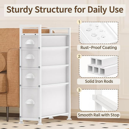 LASZOLA Narrow Cabinet Slim Storage Cart - Image 5