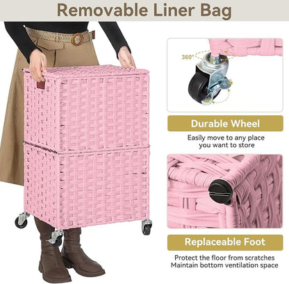 Chrislley 90L Slim Laundry Hamper - Image 6