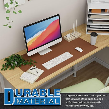 K KNODEL Large Office Leather Desk Mat, Mouse and Keyboard Pad, Computer and - Image 5