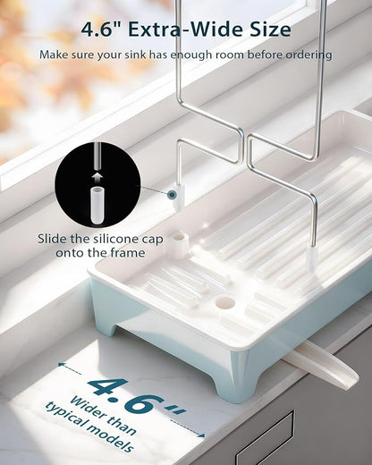 Ceramic-Look Sink Caddy, Rustproof Sponge Holder - Image 4