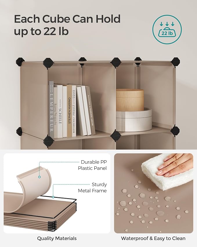 SONGMICS Cube Storage Organizer, Book Shelf, Closet Organizers and Storage - Image 4