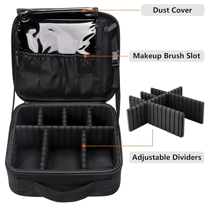 gzcz Travel Makeup Bag, Portable Makeup Case - Image 3