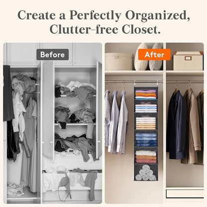 Lifewit 6 Tier Hanging Closet Organizer and Storage - Image 7