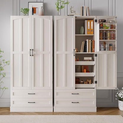 ONBRILL 71" Tall Farmhouse Kitchen Pantry Cabinet - Image 3