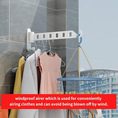 JOOM Wall Mounted Drying Rack, Foldable Clothes Hanger Rack - Image 4