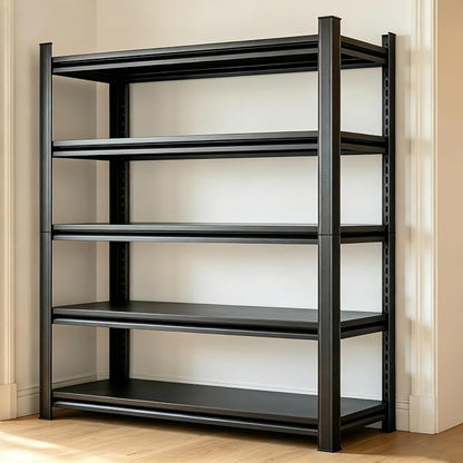 45" W Shelves for Garage Storage, 5 Shelf Adjustable Steel Standing Shelf Units by Buynow