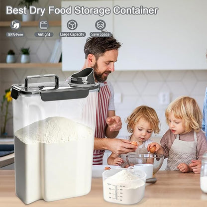 Komzon Rice Storage Containers, Airtight Cereal Containers Storage 20+10 lb - Image 6