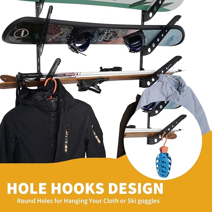 Snowboard Wall Racks, Adjustable Storage Rack - Image 5