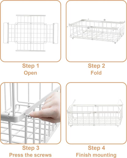 UMDONX 4 Pack Expandable Freezer Organizer Bins Large Freezer organizer Bins - Image 8