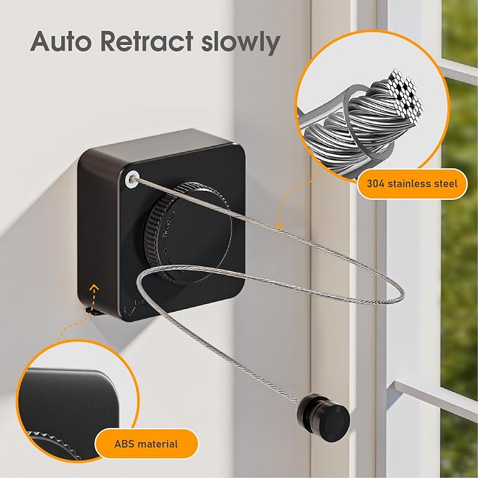 Retractable Heavy Duty Clothesline - Image 4