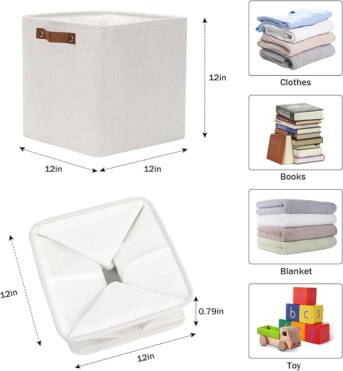 HNZIGE Foldable Cube Storage Bin Storage Baskets - Image 2