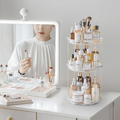 Delamu 3 Tier Rotating Makeup Organizer - Image 5