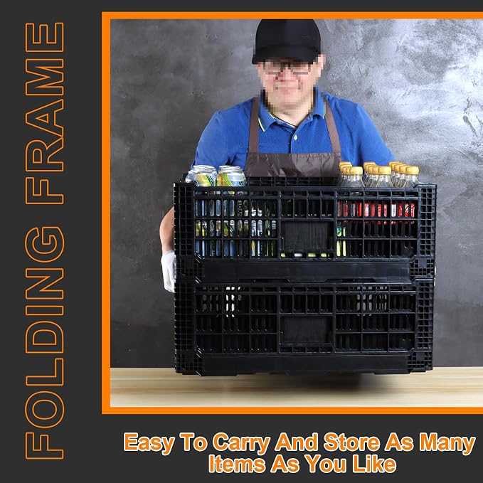 Collapsible Storage Bin Container，52 Liter Transfer heavy duty plastic storage - Image 2