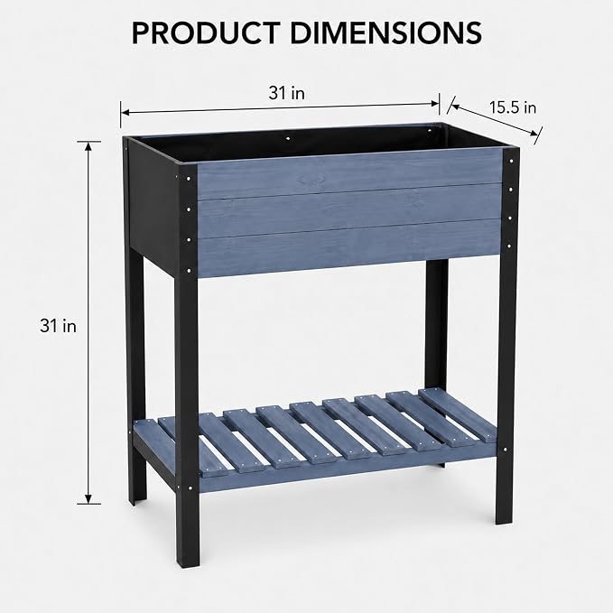 Raised Garden Bed with Metal Legs - Image 2