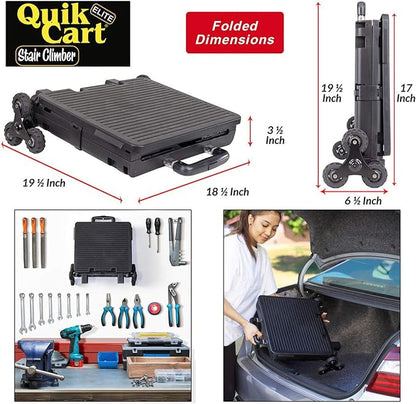 dbest products Quik Cart Elite Stair Climber Wheeled Rolling Crate Teacher - Image 6