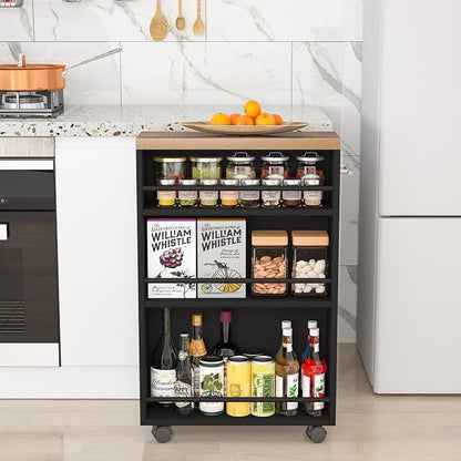Tribesigns Slim Storage Cart, Rolling Narrow Kitchen Cart on Wheels - Image 8