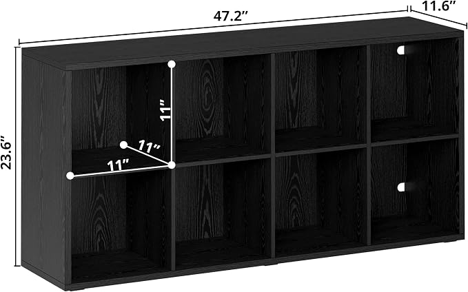 IRONCK Bookshelf, 8-Cube Storage Cube Shelf Organizer, Extra Thick Frame - Image 3