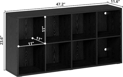 IRONCK Bookshelf, 8-Cube Storage Cube Shelf Organizer, Extra Thick Frame - Image 3