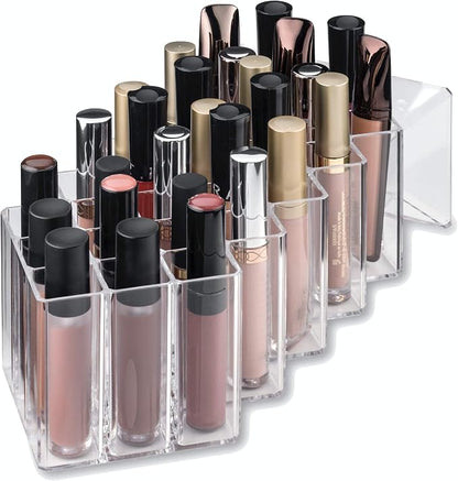 BY ALEGORY Acrylic Lip Gloss Makeup Organizer 28 Space Storage w/Deep Slots - Image 3