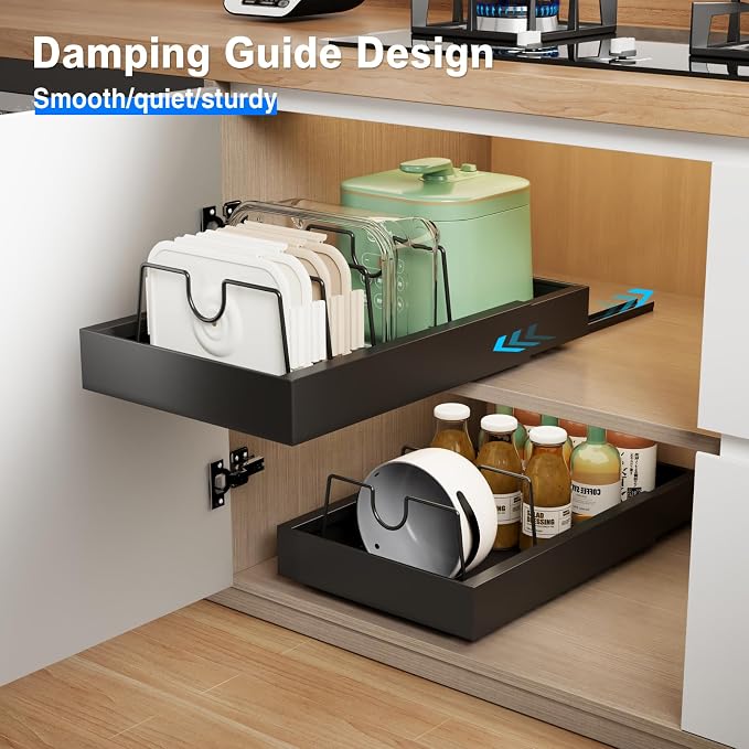 Mustorn 2 Pack Pull Out Cabinet Organizer - Image 3