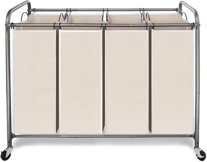 Laundry Sorter Hamper with Wheels, Heavy-Duty Laundry Sorter Rolling Cart by Unknown