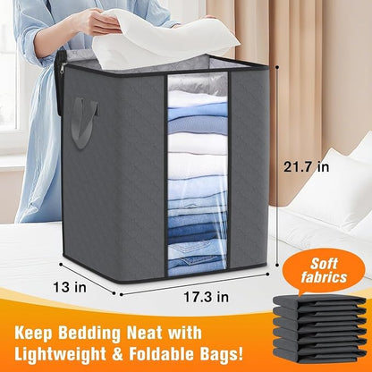 SpaceTrove Clothes Storage Bags, 80L Large Capacity Containers - Image 2