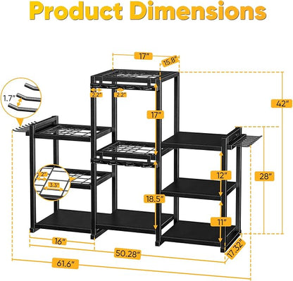 42" H Large Garden Tool Organizer, Holds Up to 86 Tools, Heavy Duty Yard Tool - Image 2